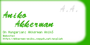 aniko akkerman business card
